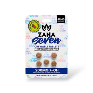 Zana Seven 7- Hydroxymitragynine Chewable Tablets Sour Watermelon 40mg